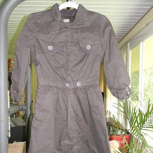 Brown long sleeve knee-length dress, size: small